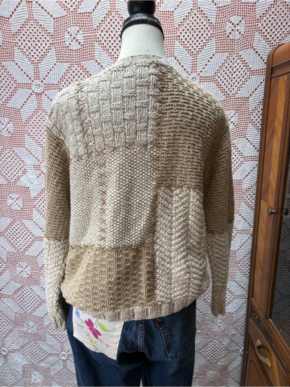 👻SOLD👻Cleo Floral Patchwork Knit Cardigan - Picture 7 of 10